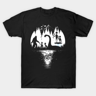 Bigfoot Loch Ness Monster And ALiens T-Shirt